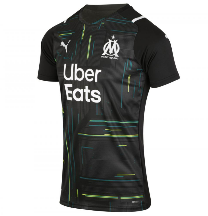 2021/22 Olympique Marseille Goalkeeper Black Soccer Jersey Shirt