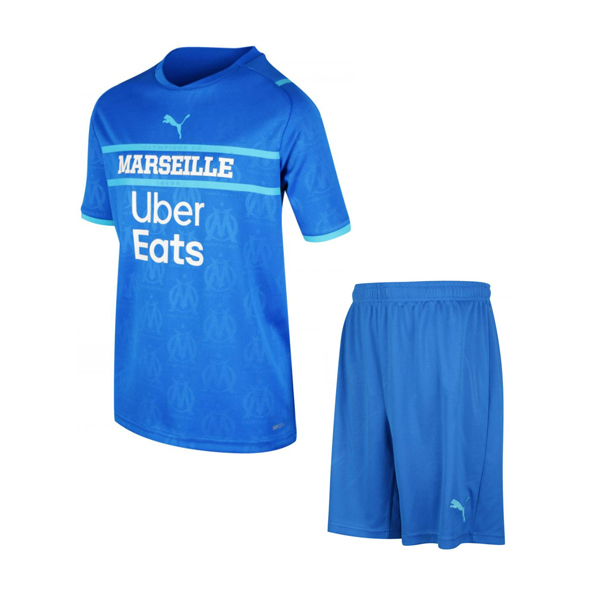 Kids Olympique de Marseille 2021/22 Third Away Soccer Kits Shirt With Shorts