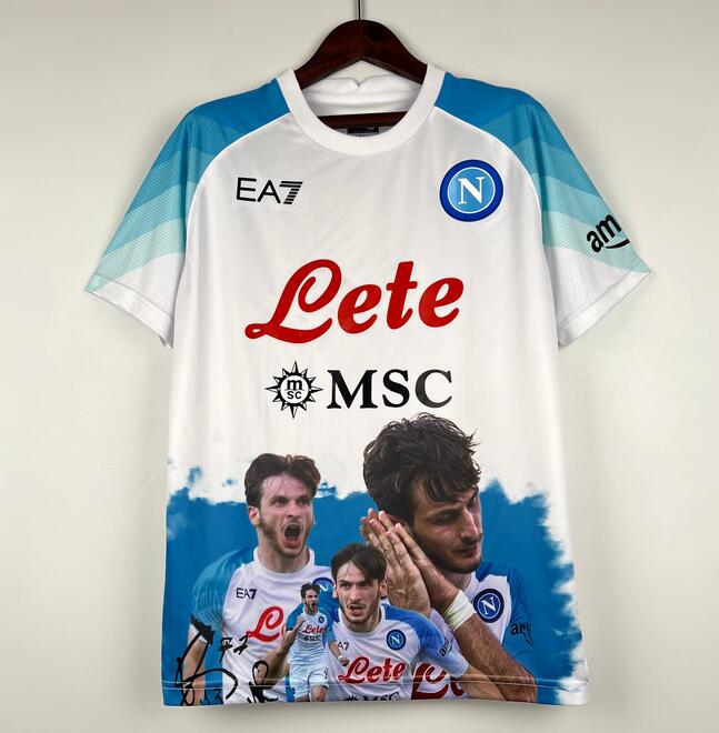 Napoli Face Game Kvaratskhelia Kit Soccer Jersey 2022/23