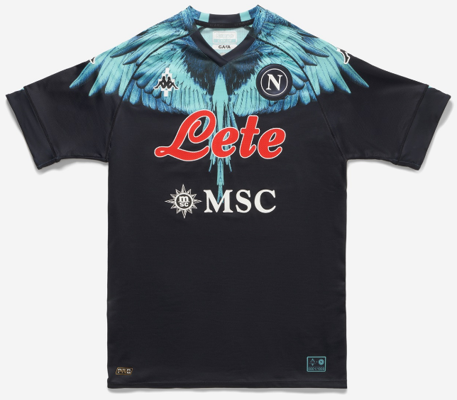 2021/22 Napoli Burlon Maglia Gara Blue Soccer Jersey Shirt