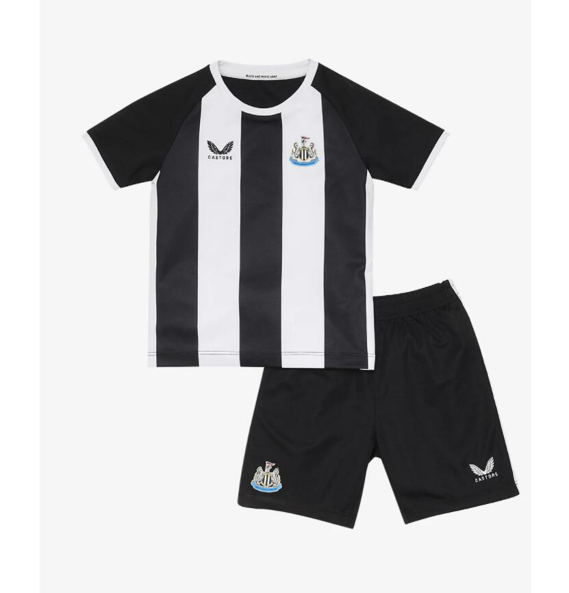 Kids Newcastle United 2021/22 Home Soccer Kits Shirt With Shorts