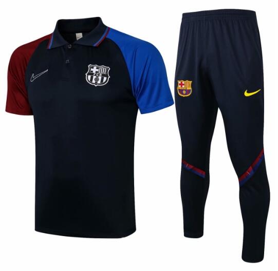 2021/22 Barcelona Borland Polo Kits Shirt + Pants