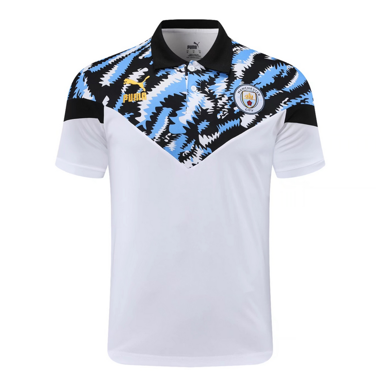 2021/22 Manchester City White Polo Shirt