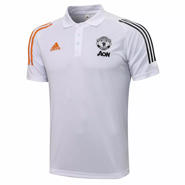 2021/22 Manchester United White Polo Shirt