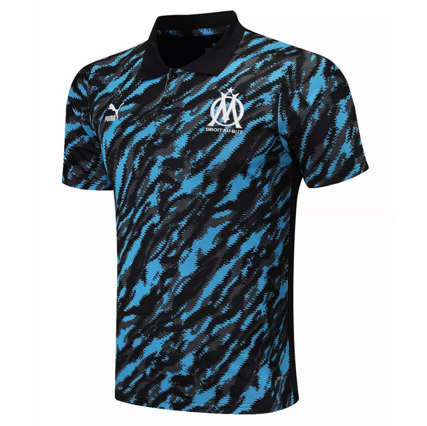 2021/22 Marseille Black Blue Polo Shirt