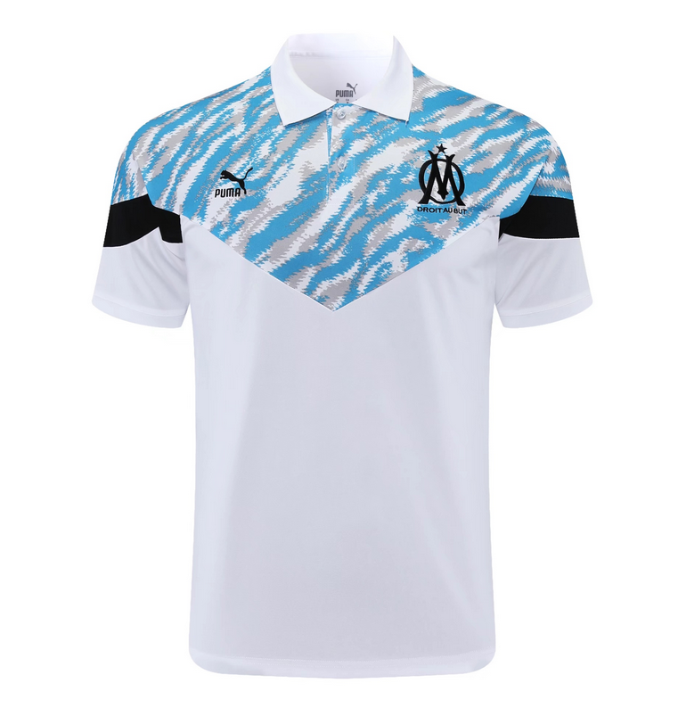 2021/22 Marseille White Polo Shirt