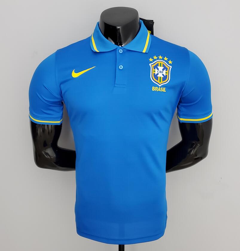 2022/23 Brazil Blue Polo Shirt