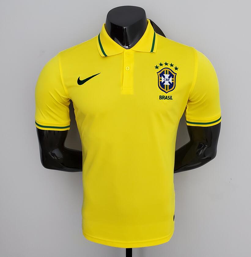 2022/23 Brazil Yellow Polo Shirt