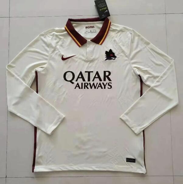 AS Roma Long Sleeve Away Kit Soccer Jersey 2020/21