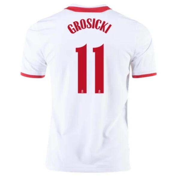 2020 EURO Poland Away Kit Soccer Jersey KAMIL GROSICKI #11