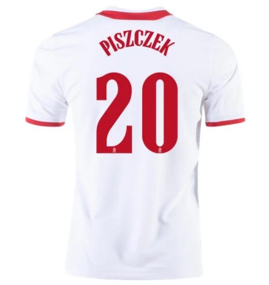 2020 EURO Poland Home Kit Soccer Jersey ŁUKASZ PISZCZEK #20