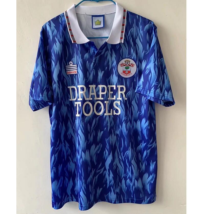 1992 Southampton Retro Blue Away Kit Soccer Jersey