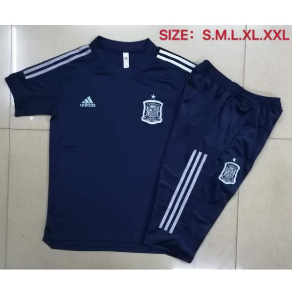 2020 Spain Navy Training Kits Capri Pants with Shirt