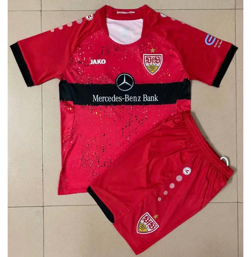 2021/22 Stuttgart Kids Away Soccer Kits Shirt With Shorts