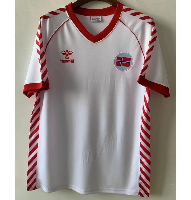 1984 Norway Retro Away Kit Soccer Jersey