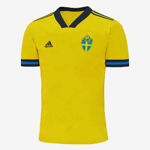 2020 EURO Sweden Home Kit Soccer Jersey