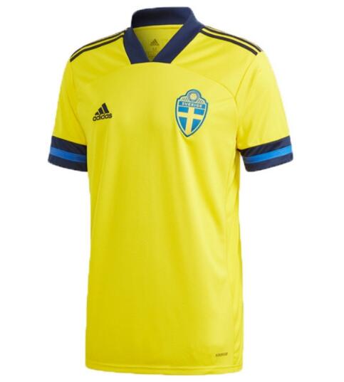 Player Version 2020 EURO Sweden Home Kit Soccer Jersey