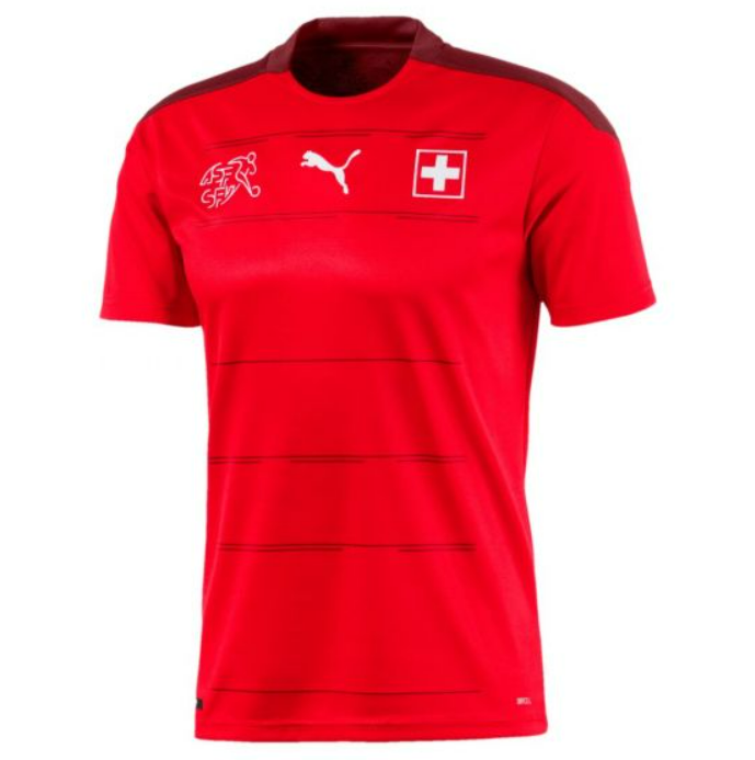 2020-2021 EURO Switzerland Home Kit Soccer Jersey