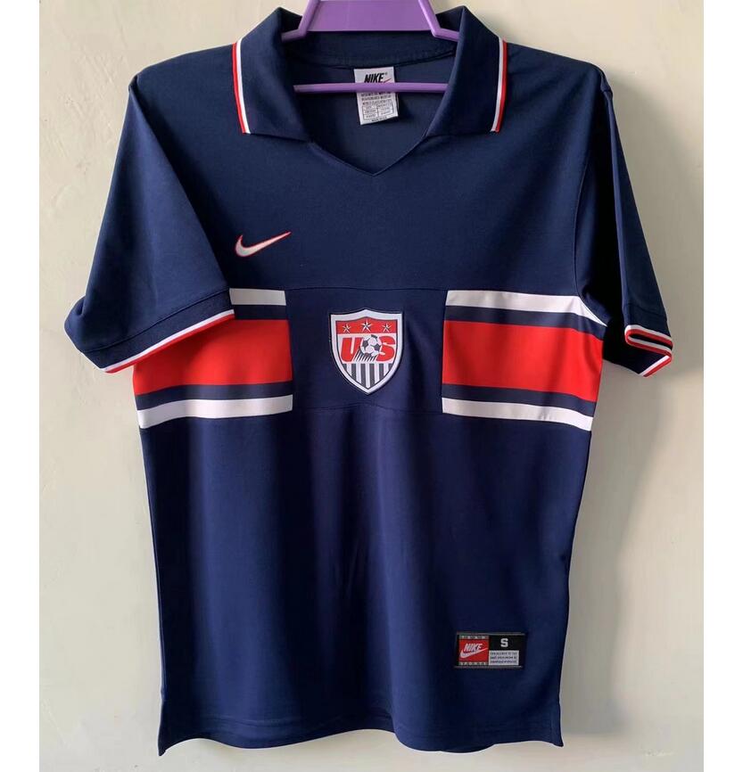 1994 USA Retro Navy Away Kit Soccer Jersey