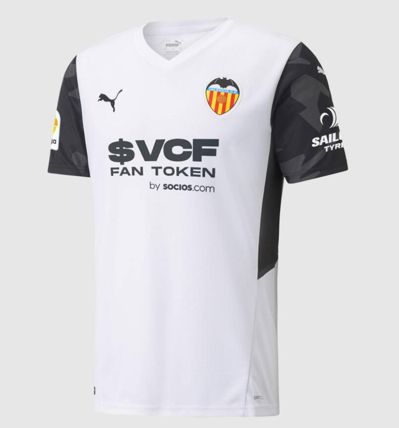 2021/22 Valencia Home Kit Soccer Jersey