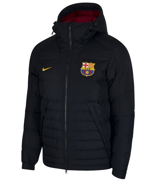 Barcelona Black Cotton Coat Jacket 2019/20