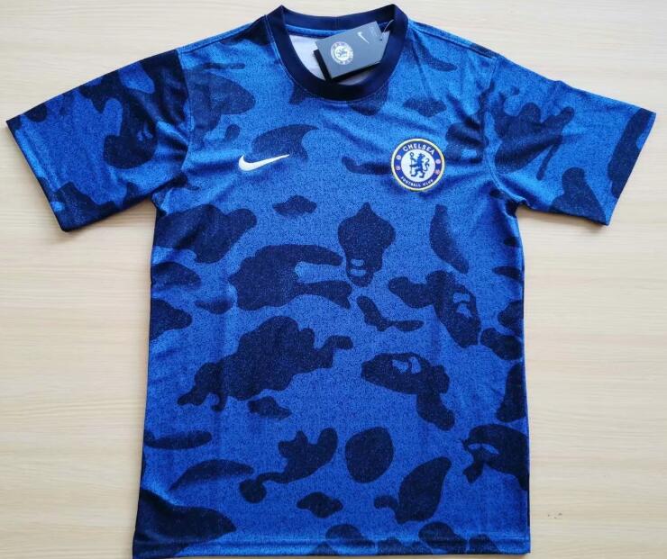 19-20 Chelsea Blue Black Short Training Shirt