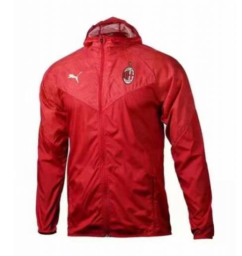 2021/22 AC Milan Red Windbreaker Hoodie Jacket