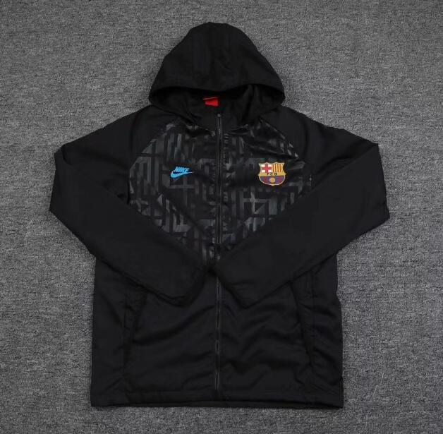 Barcelona Black Windbreaker Jacket 2020/21