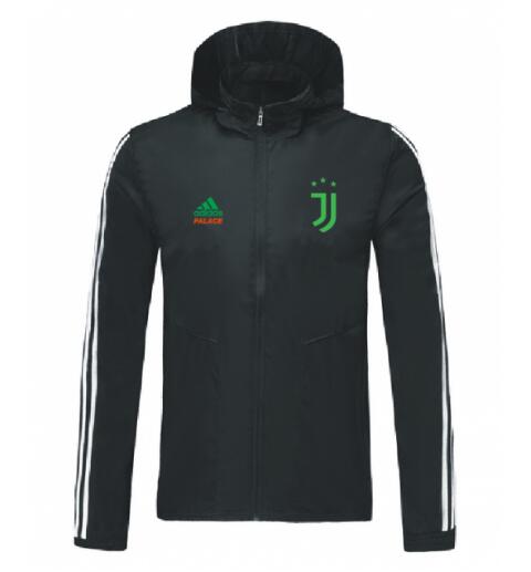 Juventus Palace Black Sports Windbreaker Jacket 2020/21