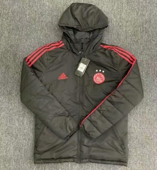 Ajax Black Cotton Warn Coat 2020/21