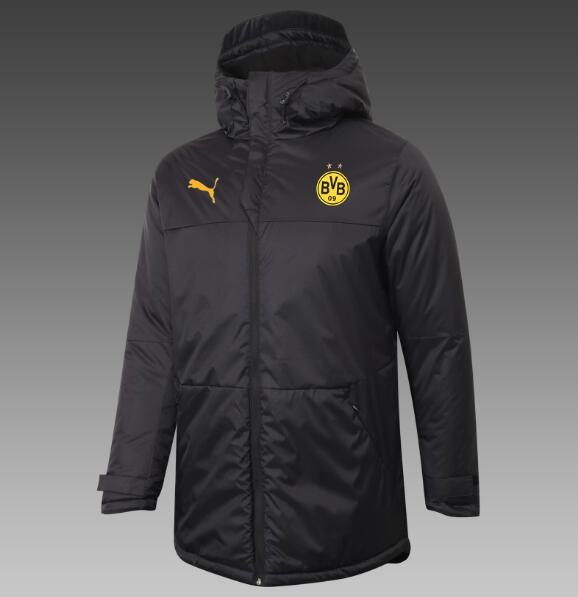 Dortmund Black Cotton Warn Coat 2020/21