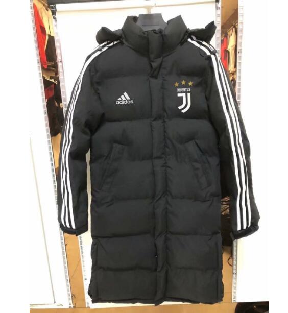 Juventus Black Long Cotton Warn Coat Jacket 2020/21