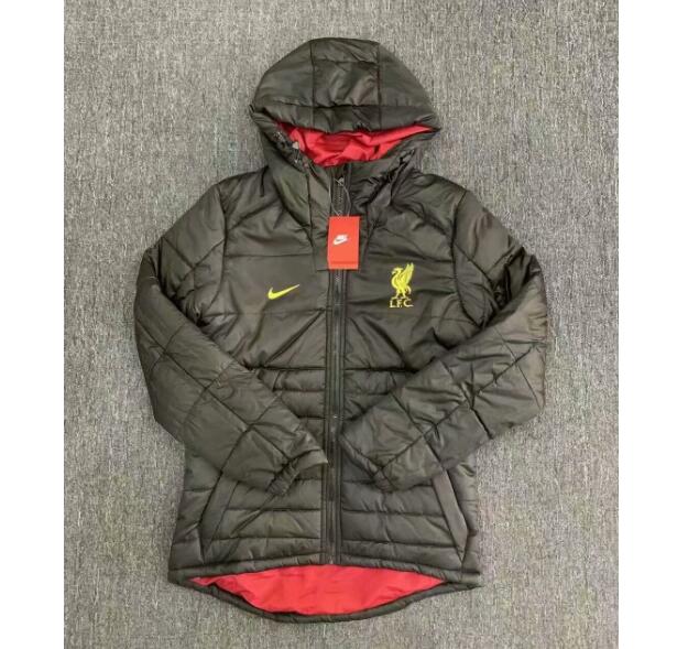 Liverpool Black Cotton Warn Coat 2020/21