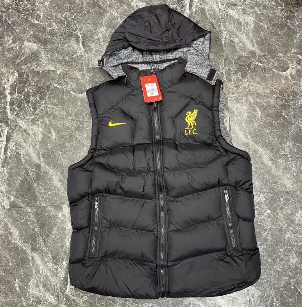 Liverpool Black Cotton Warn Waistcoat 2020/21