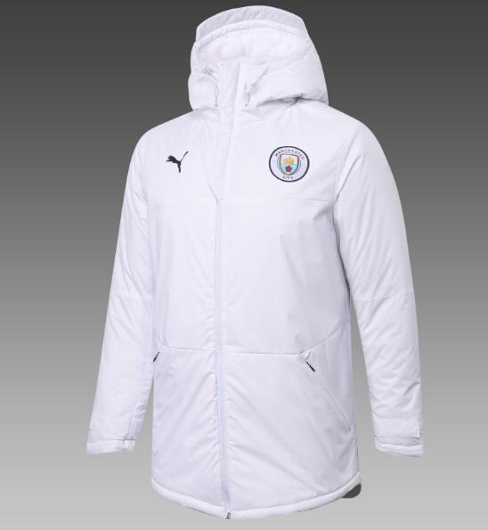 Manchester City White Cotton Warn Coat 2020/21