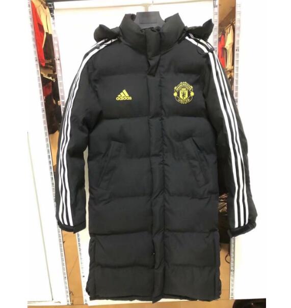 Manchester United Black Long Cotton Warn Coat 2020/21