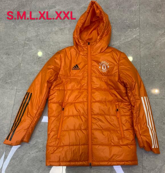 Manchester United Orange Cotton Warn Coat 2020/21