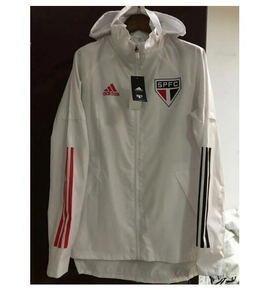 Sao Paulo White Windbreaker Jacket 2020/21