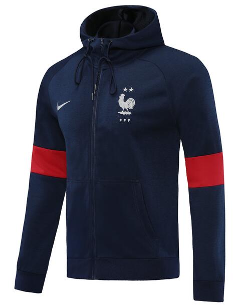 2020 EURO France Navy Hoodie Jacket