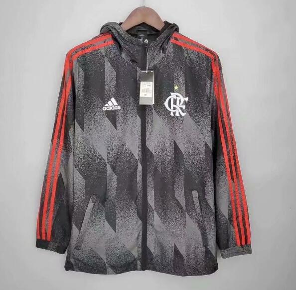 2021/22 Flamengo Grey Hoodie Windrunner Jacket