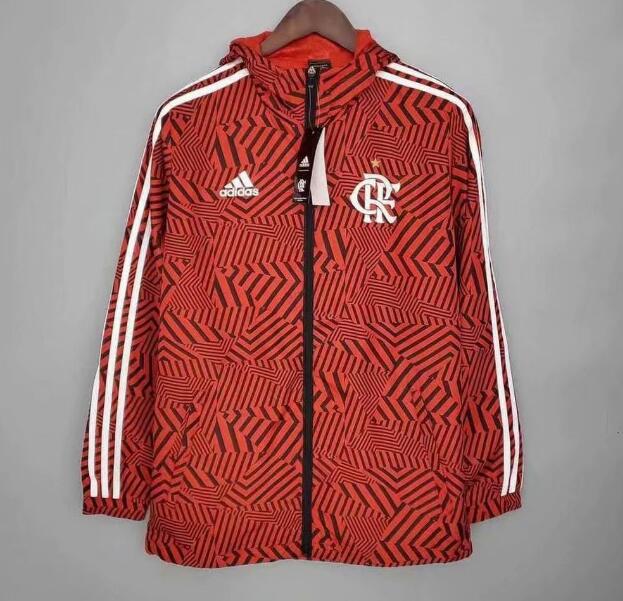 2021/22 Flamengo Red Hoodie Windrunner Jacket