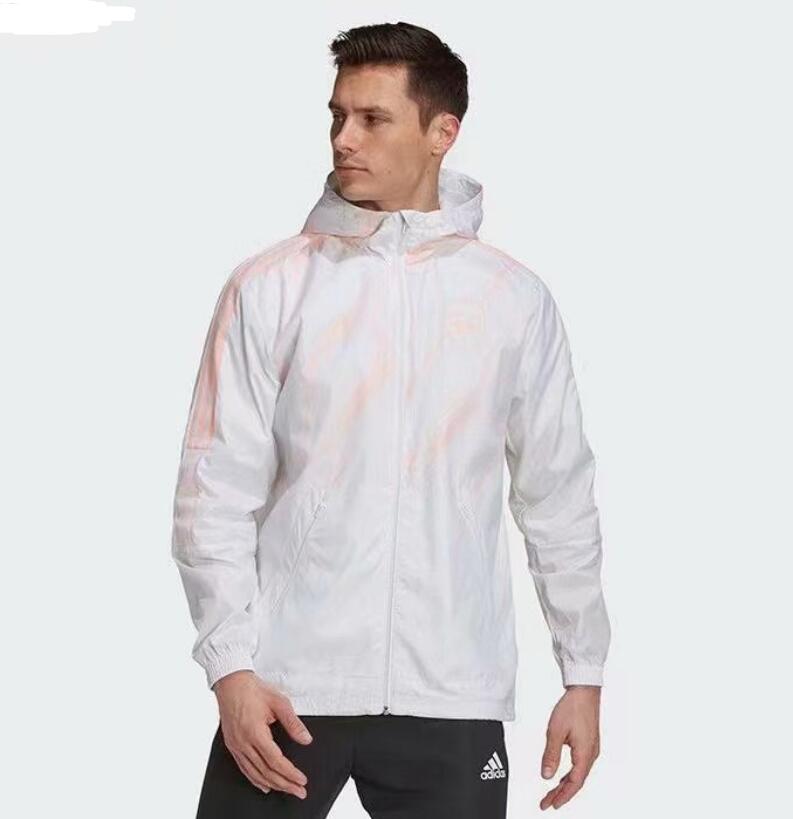 2021/22 Arsenal White Windbreaker Hoodie Jacket