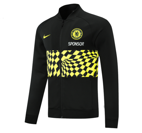 2021/22 Chelsea Black Yellow Training Jacket