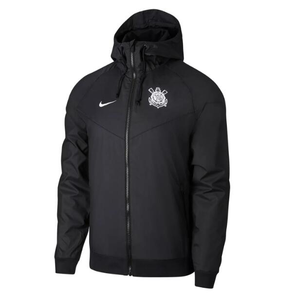 2021/22 Corinthians Black Windbreaker Hoodie Jacket