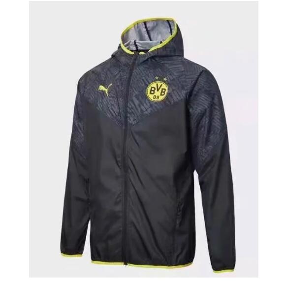 2021/22 Dortmund Black Windbreaker Hoodie Jacket