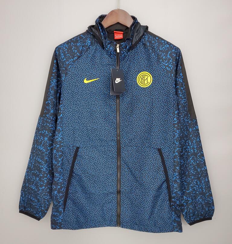 2021/22 Inter Milan Blue Windbreaker Hoodie Jacket